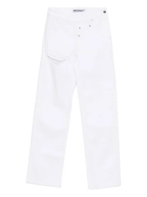 MEDEEA high-waisted straight-leg trousers