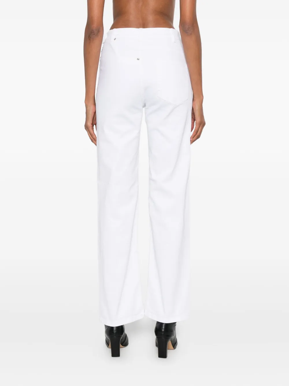 Medeea High-waisted Trousers In White