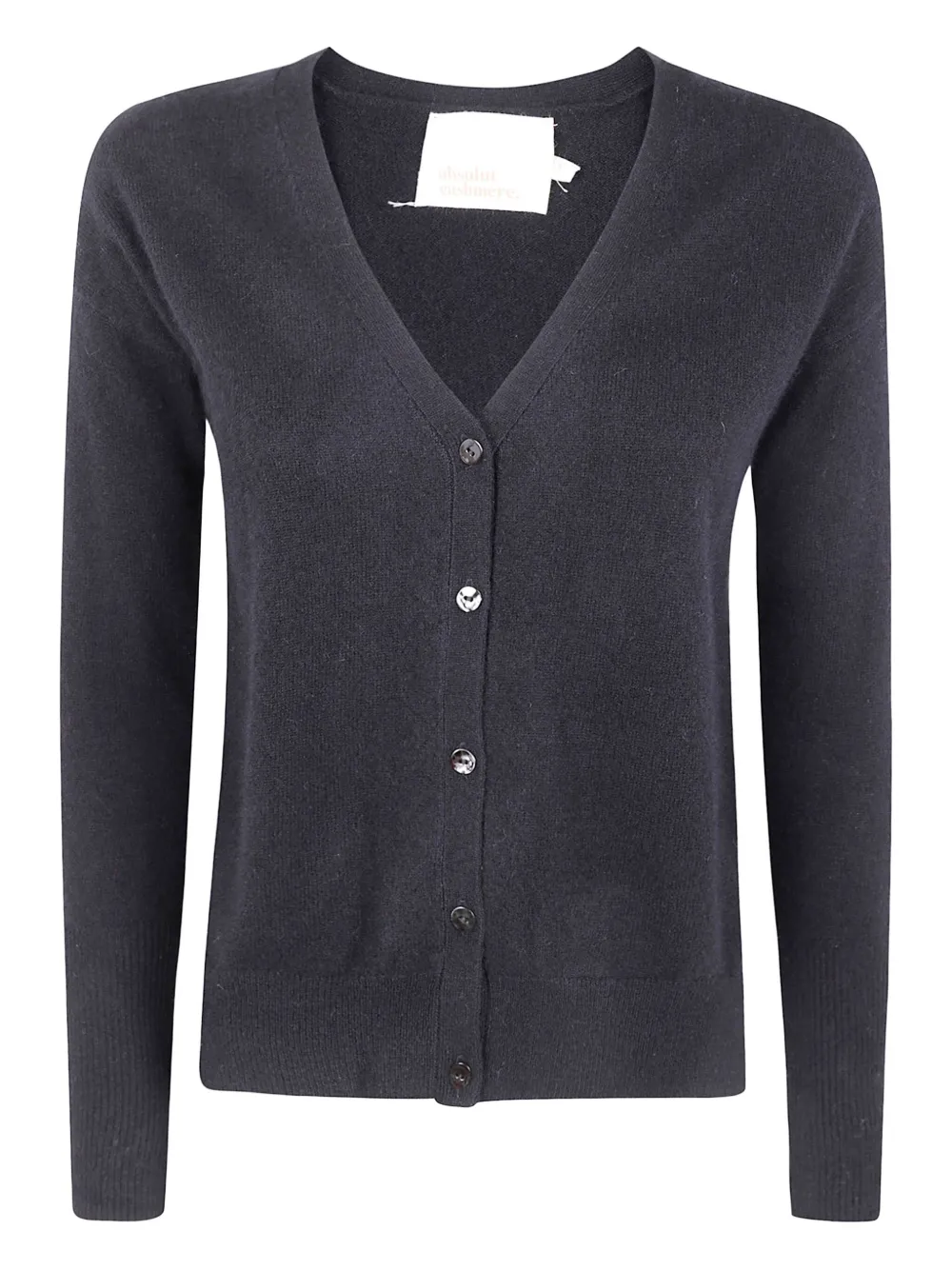 Absolut Cashmere Button V-neck Cardigan In Black