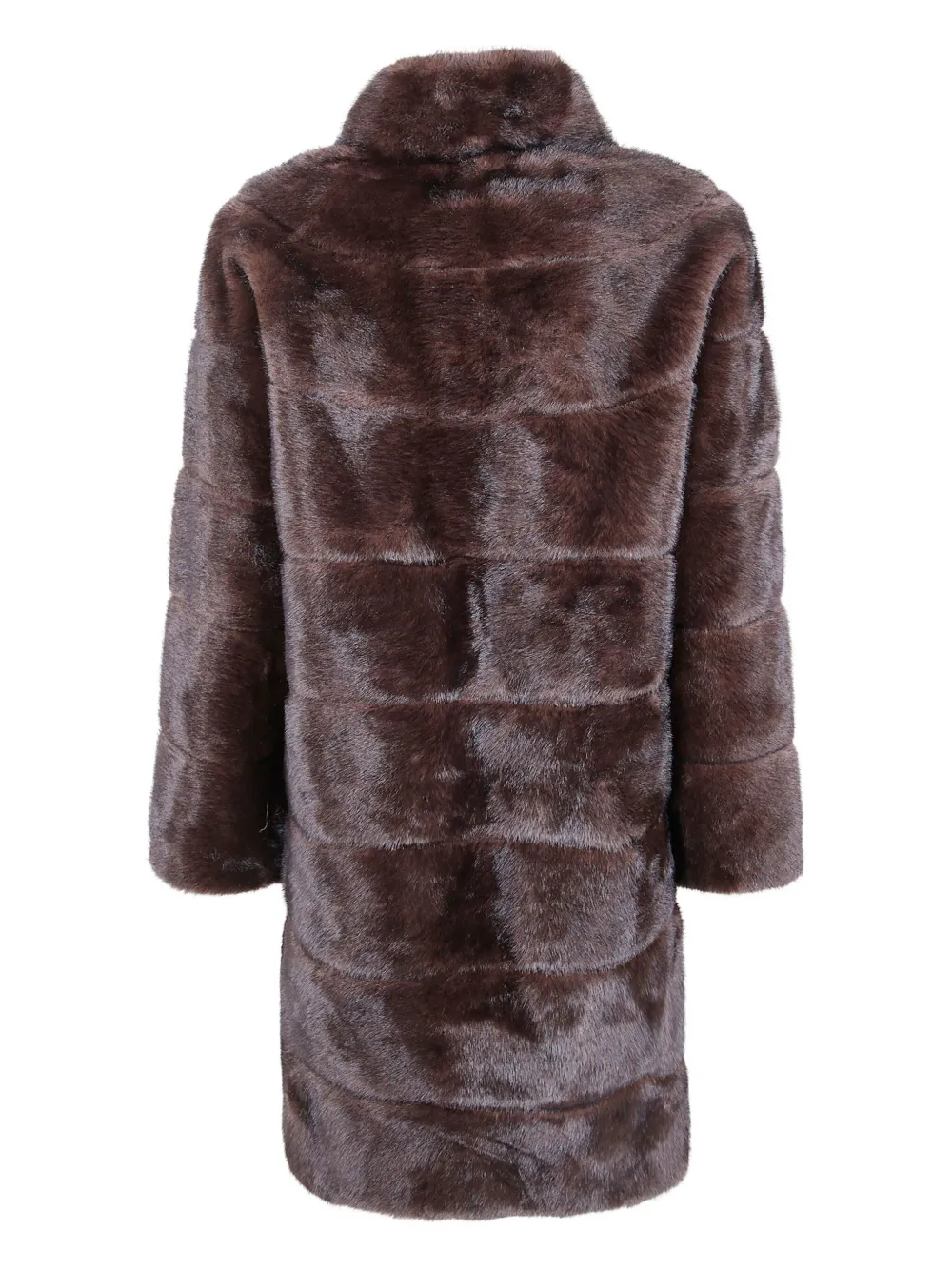 Betta Corradi Quilted Faux-fur Coat In Brown