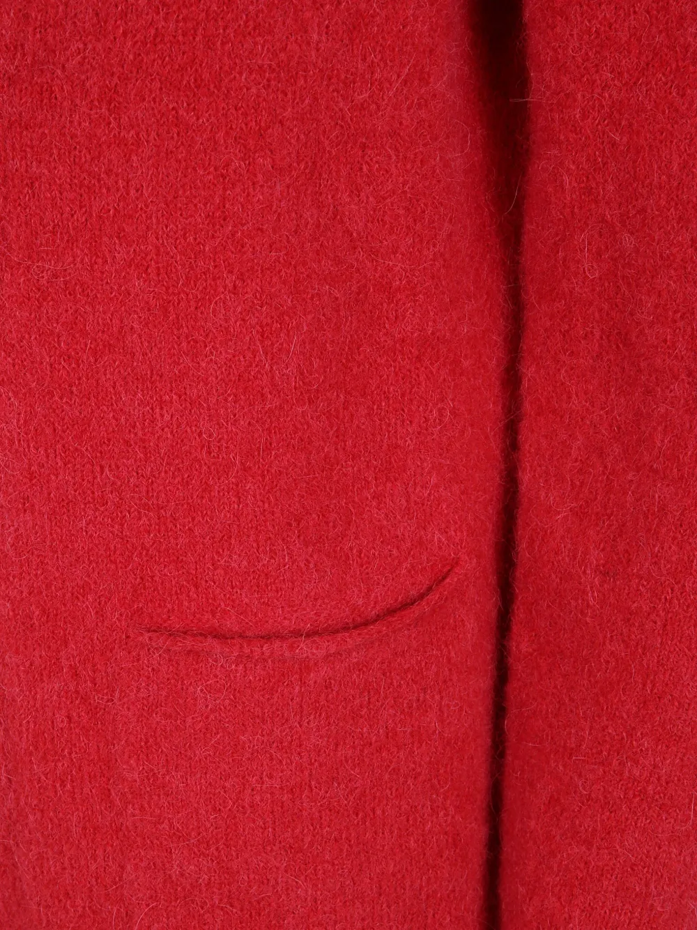 Base Alpaca Blend Knit Jacket In Red