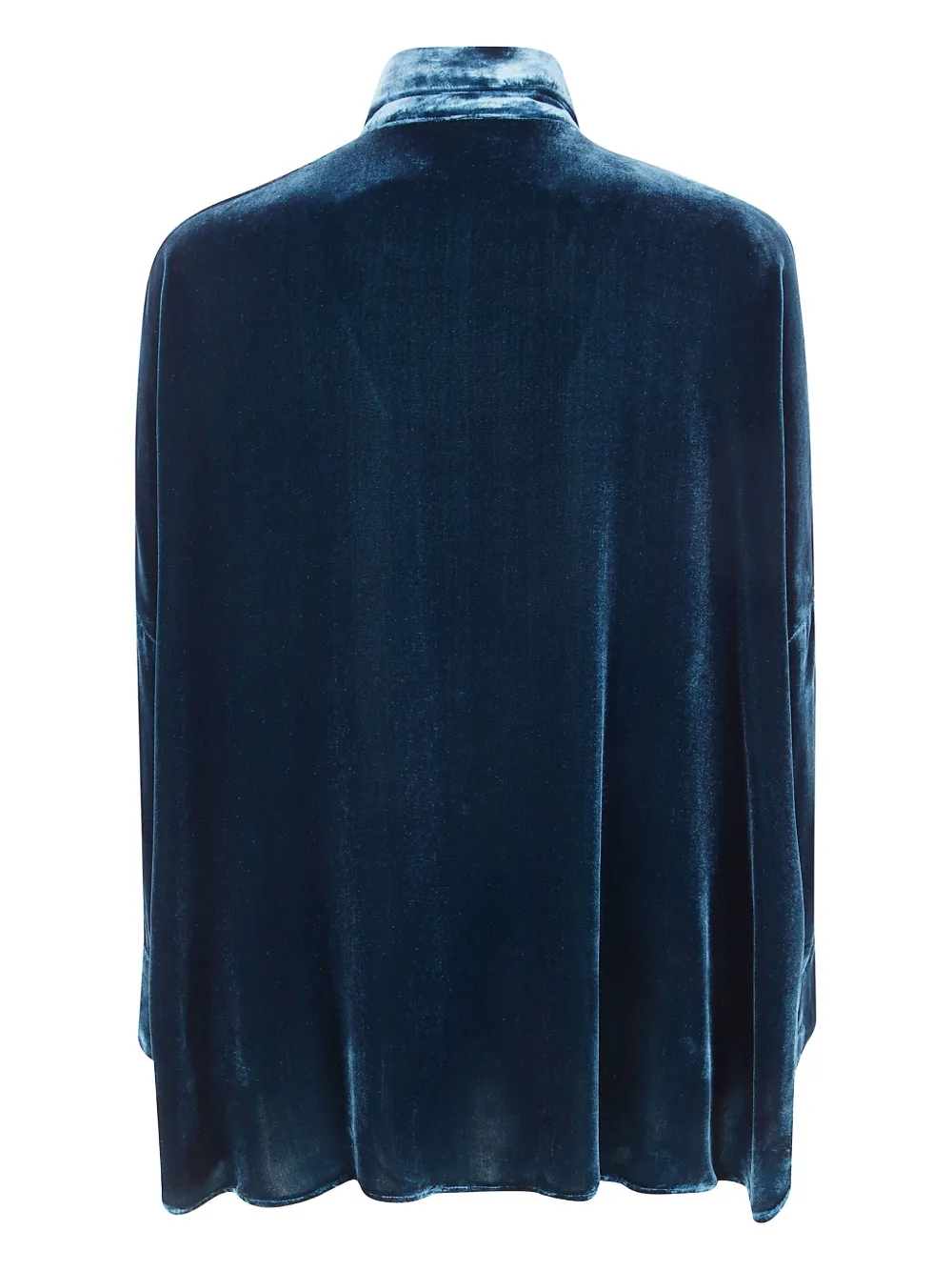 Bianco Levrin Velvet Shirt In Blue