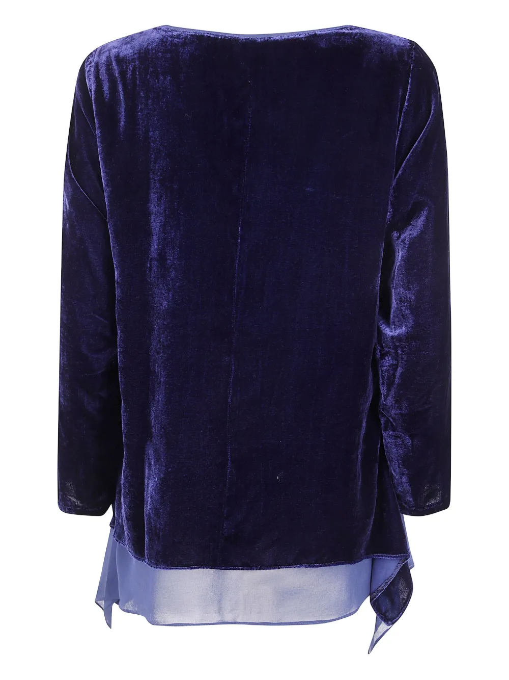 Bianco Levrin velvet top - Blauw