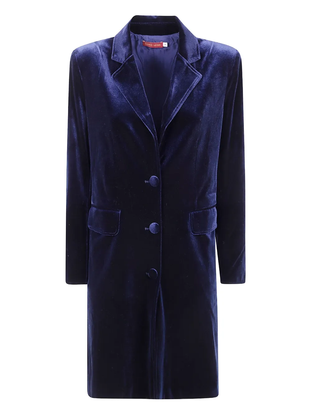 Bianco Levrin velvet coat | Blue | Image 1