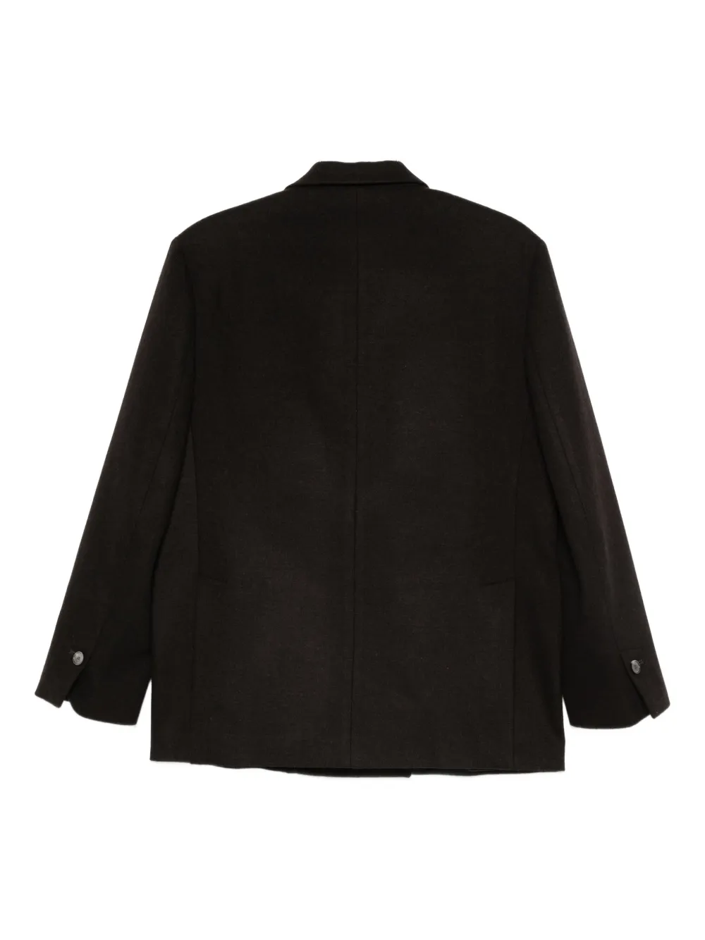 Tela Double-breasted Blazer In Black