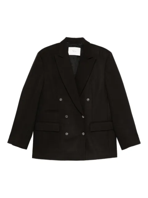 Tela blazer con doble botonadura