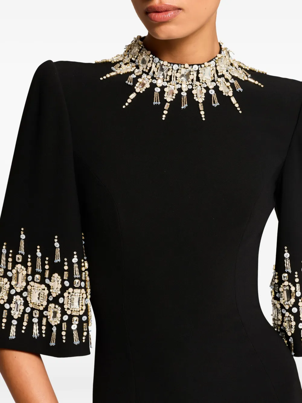 Jenny Packham Llana Maxi Dress In Black