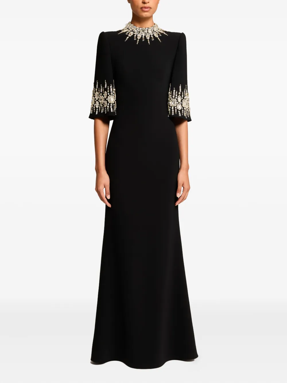 Jenny Packham Llana Maxi Dress In Black