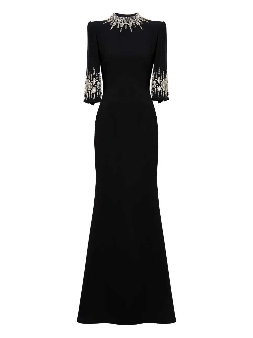Jenny Packham Llana Maxi Dress In Black