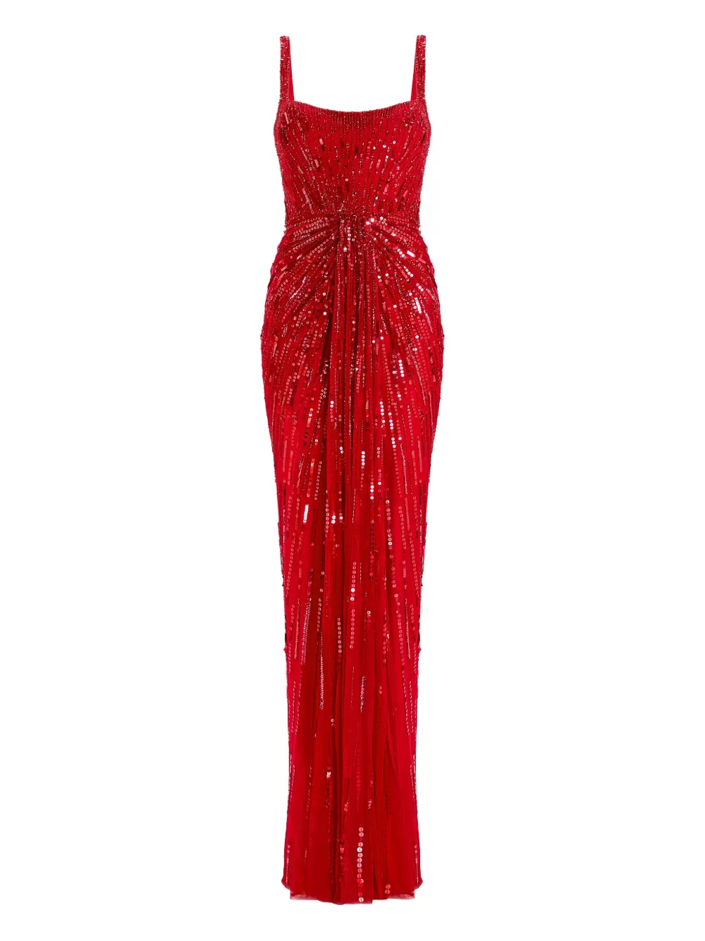 Jenny Packham Sequin-embellished Chrissy Dress In Red