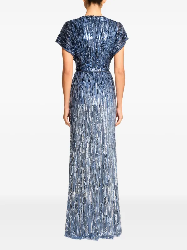 Jenny Packham Dusk Dress - Female - Size 12 - Blue