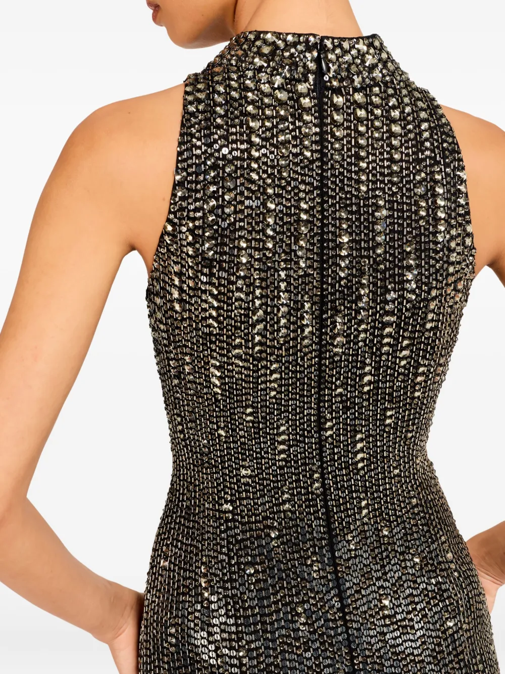 Jenny Packham Benue Sequin-embellished Maxi Dress In Black