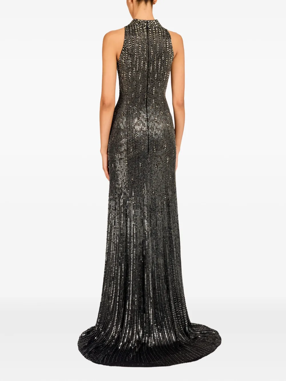 Jenny Packham Benue Sequin-embellished Maxi Dress In Black