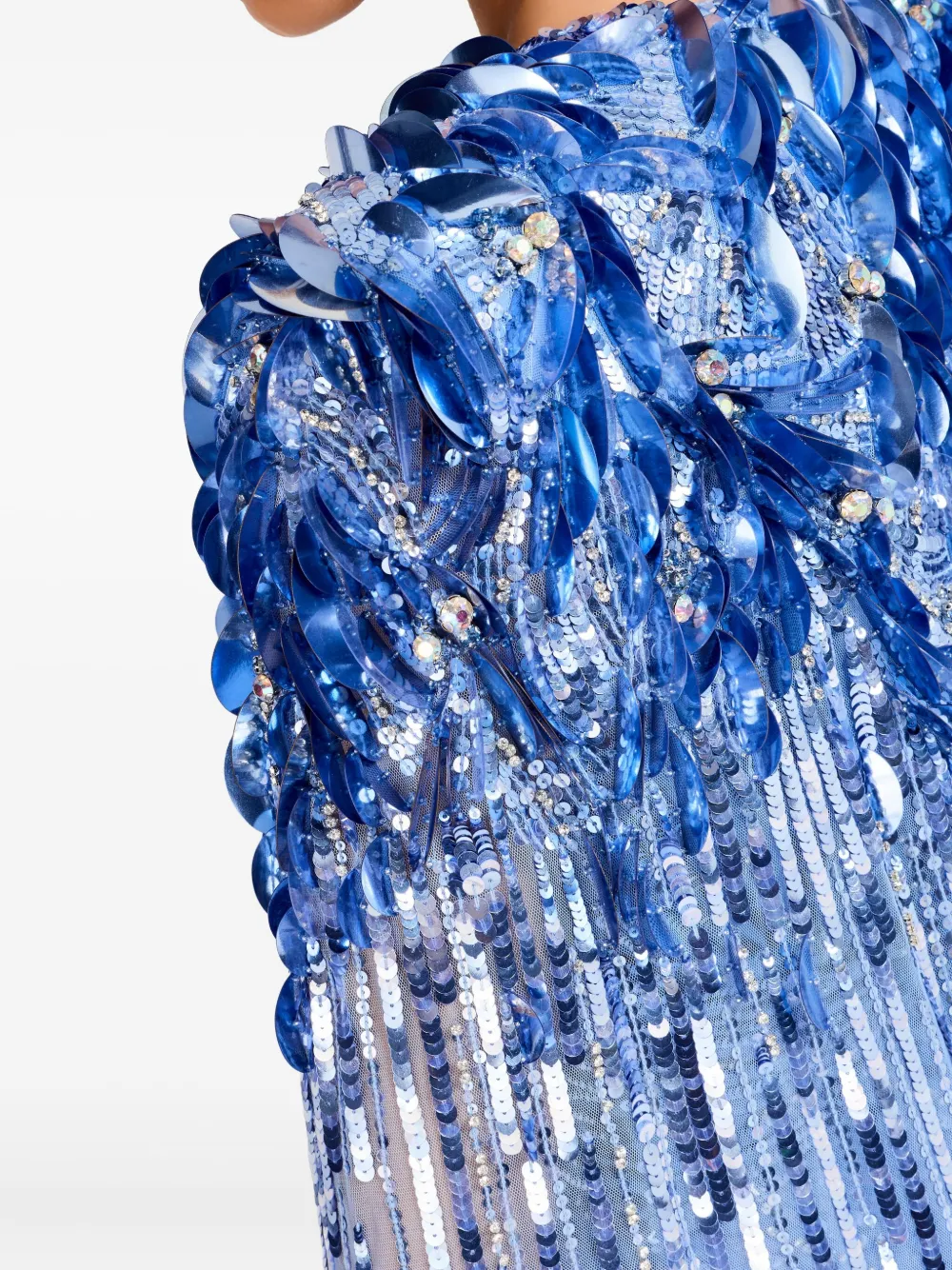 Jenny Packham Goldfinger maxi-jurk met pailletten Blauw