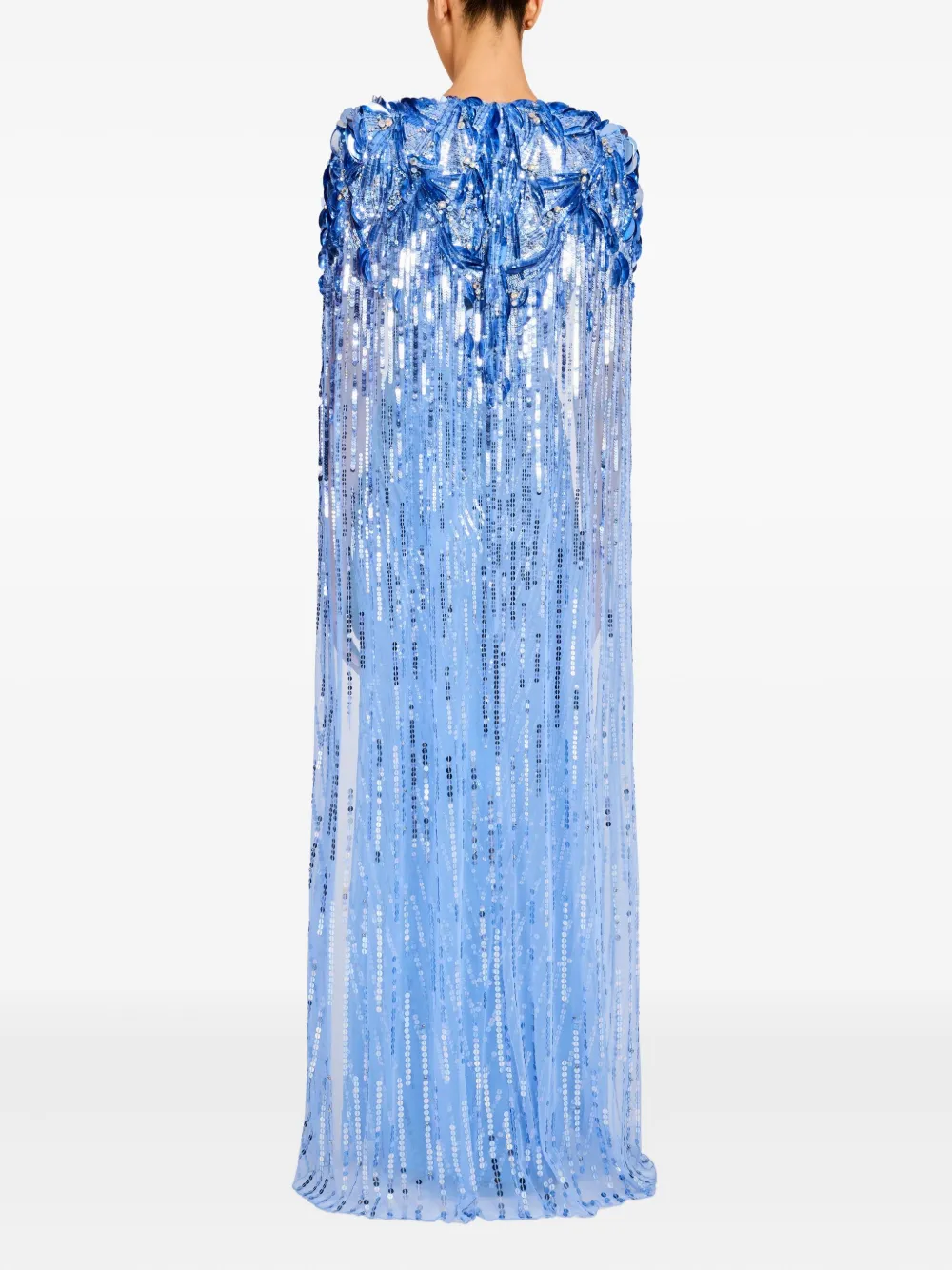 Jenny Packham Goldfinger maxi-jurk met pailletten Blauw