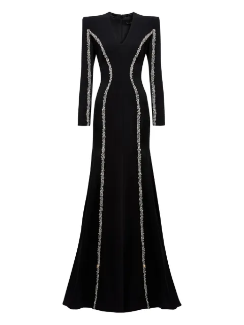 Jenny Packham vestido largo manga larga con detalles