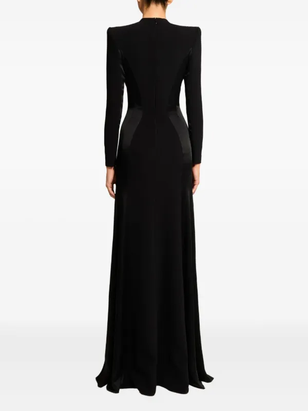 Jenny Packham Embellished long-sleeve Maxi Dress | Black | FARFETCH JO