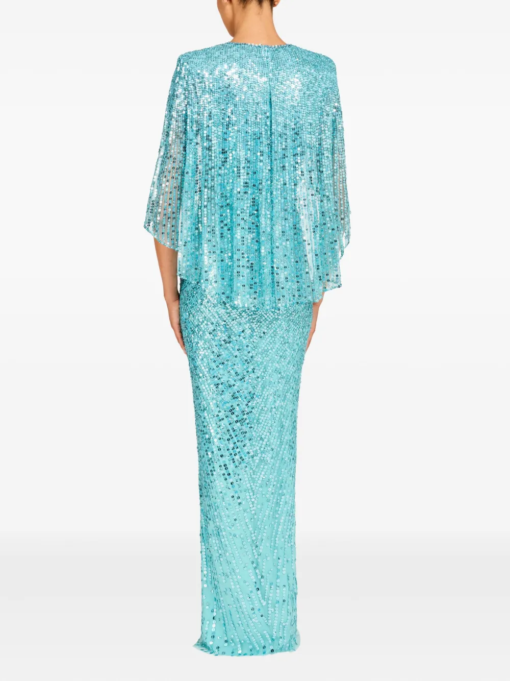 Jenny Packham Sequin Embellished Carrie Dress In Blue
