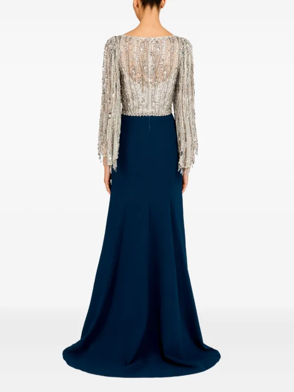 jenny packham navy sequin dress Jenny Packham Sequin-embellished Dulcet Gown