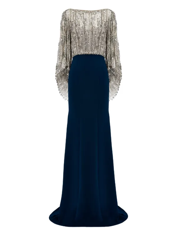 jenny packham navy sequin dress Astra
