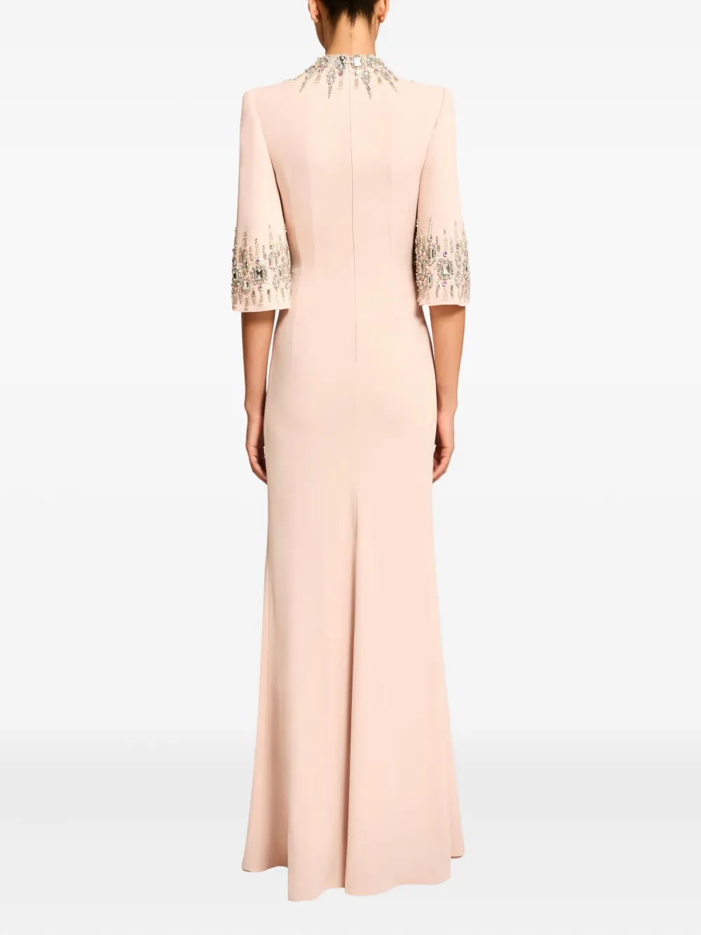 Jenny Packham Llana Embellished Maxi Dress In Neutral