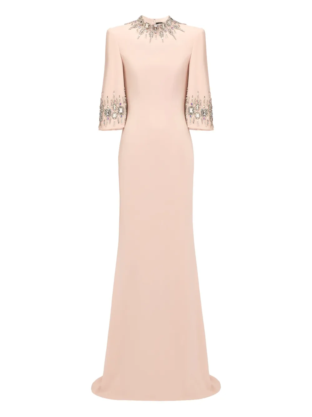 Jenny Packham Llana Embellished Maxi Dress In Neutral