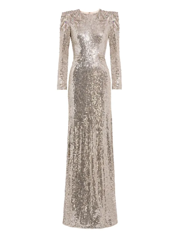 green emerald velvet dress Only You Sequin Gown with Beaded Bodice