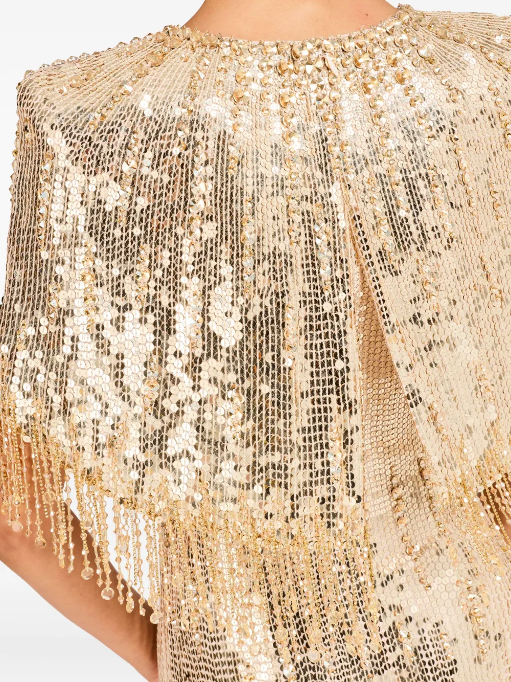 Jenny Packham Blake Sequin-embellished Maxi Dress In Gold