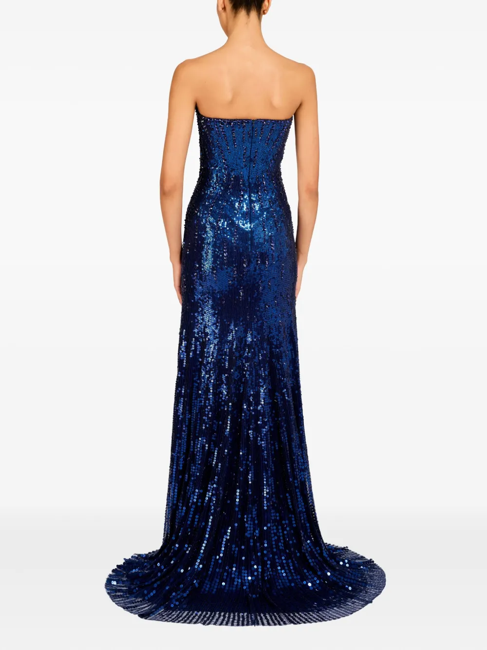 Jenny Packham Sarai Sequin-embellished Maxi Dress In Blue