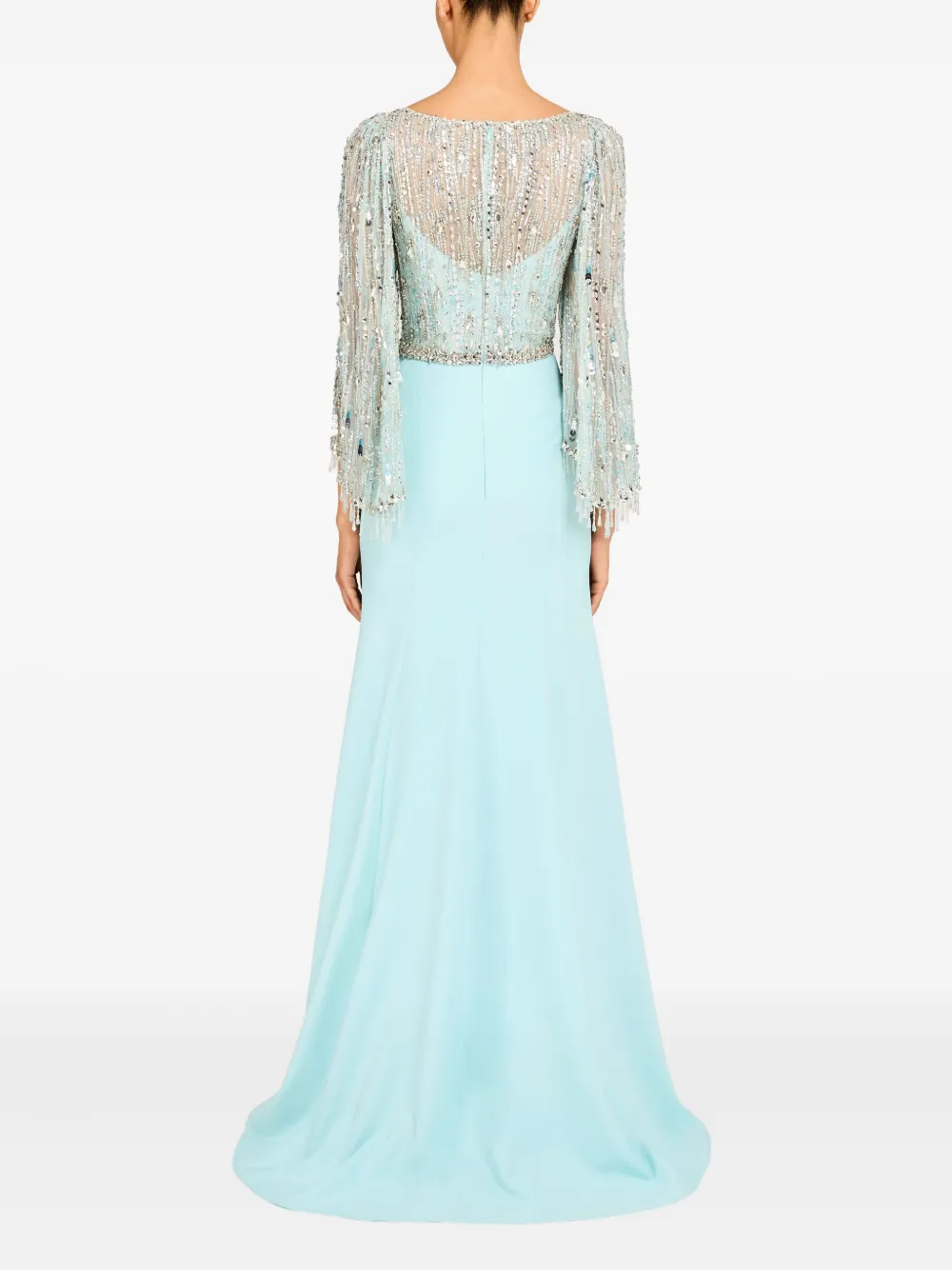 Jenny Packham Wanderlust Embellished-details Maxi Dress In Blue