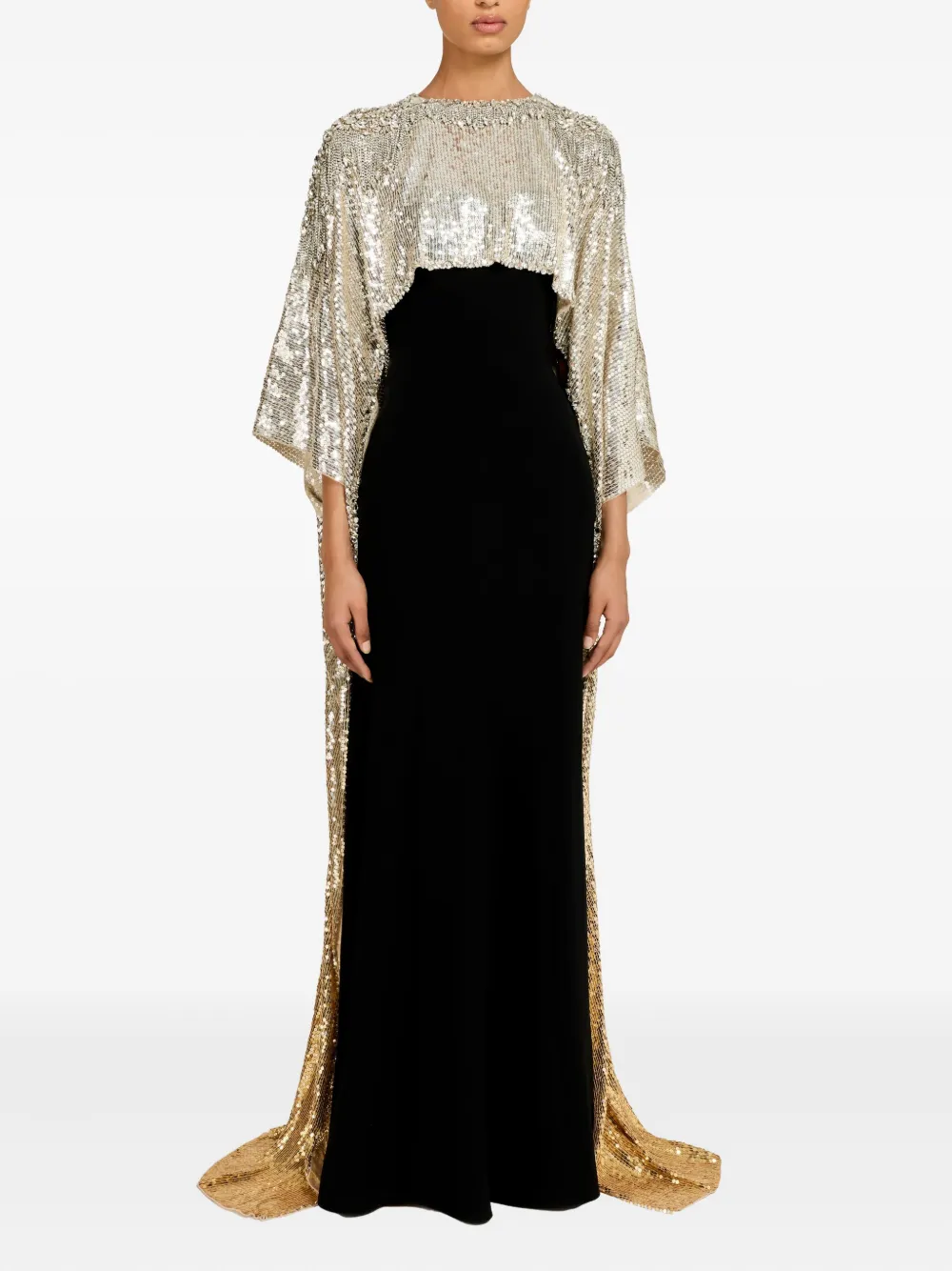 Jenny Packham Cassia Maxi Dress In Black