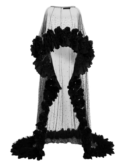 Jenny Packham vestido largo con detalle de volantes