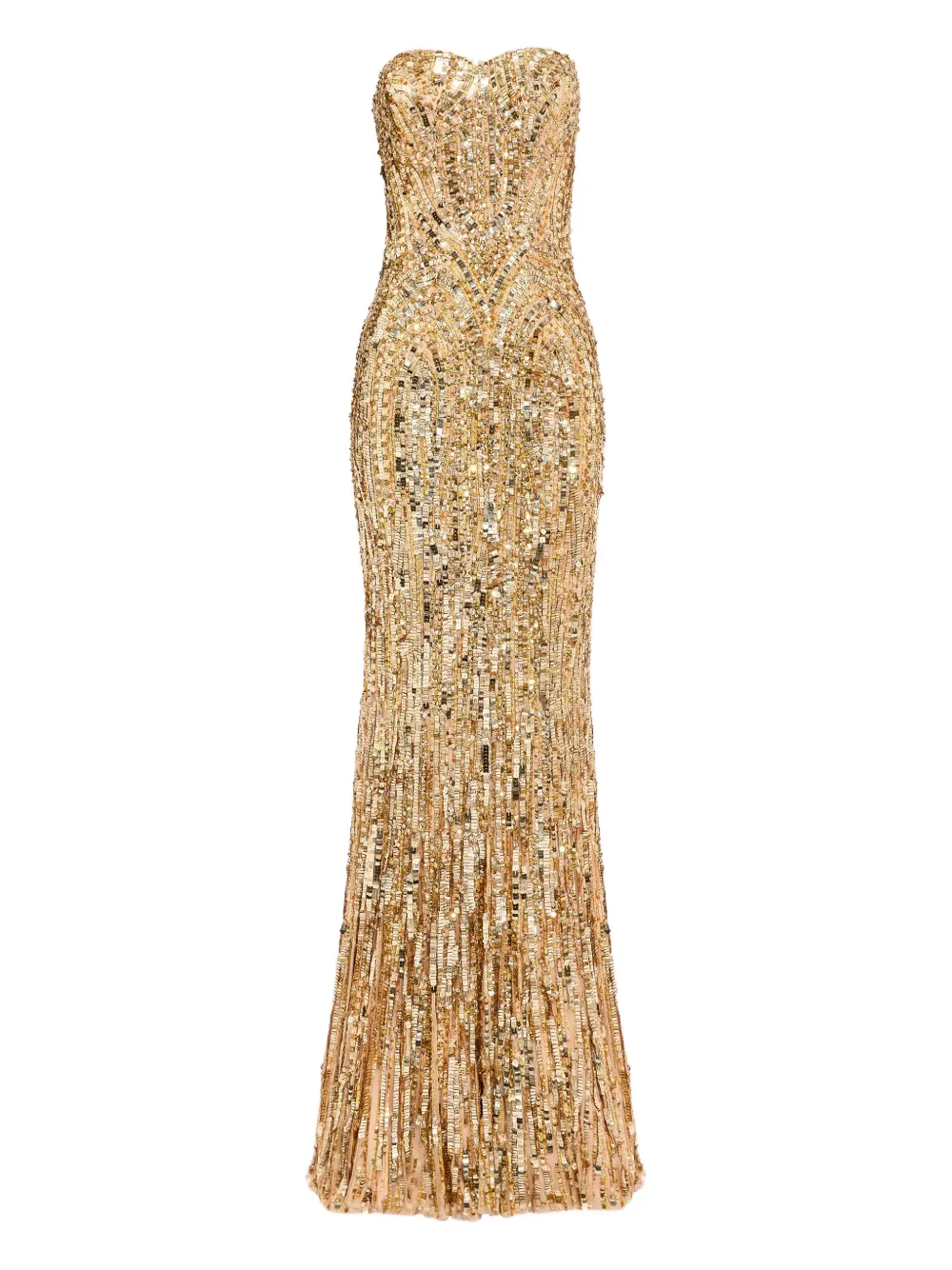 Jenny Packham Sequin-embellished Strapless Euphoria Dress In Multi