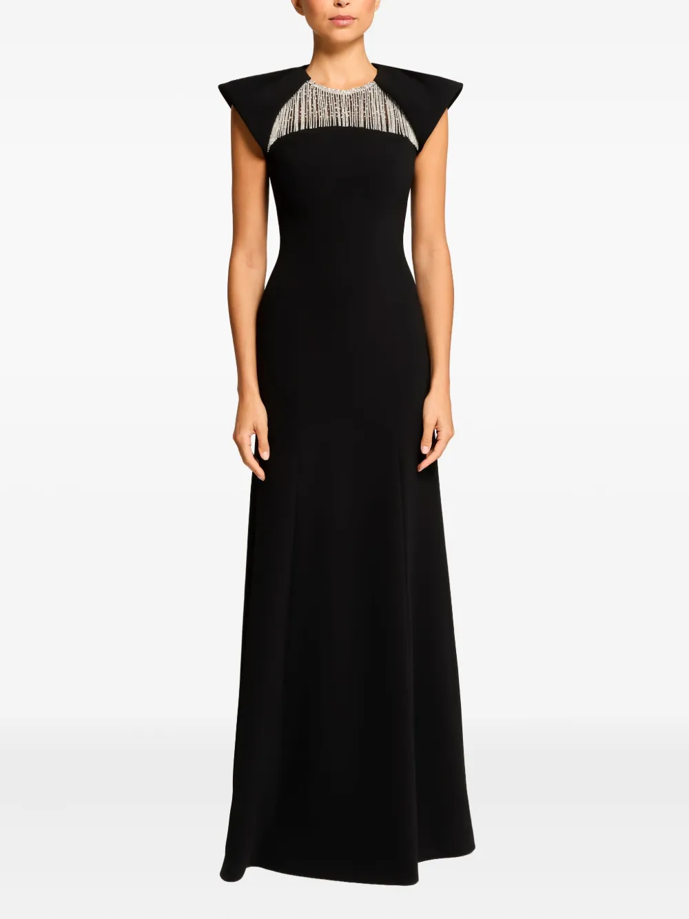 Jenny Packham Sonder Embellished Maxi Dress In Black