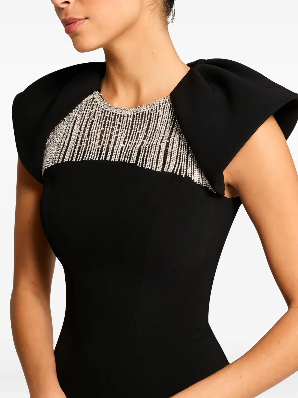 Jenny Packham Sonder Embellished Maxi Dress In Black