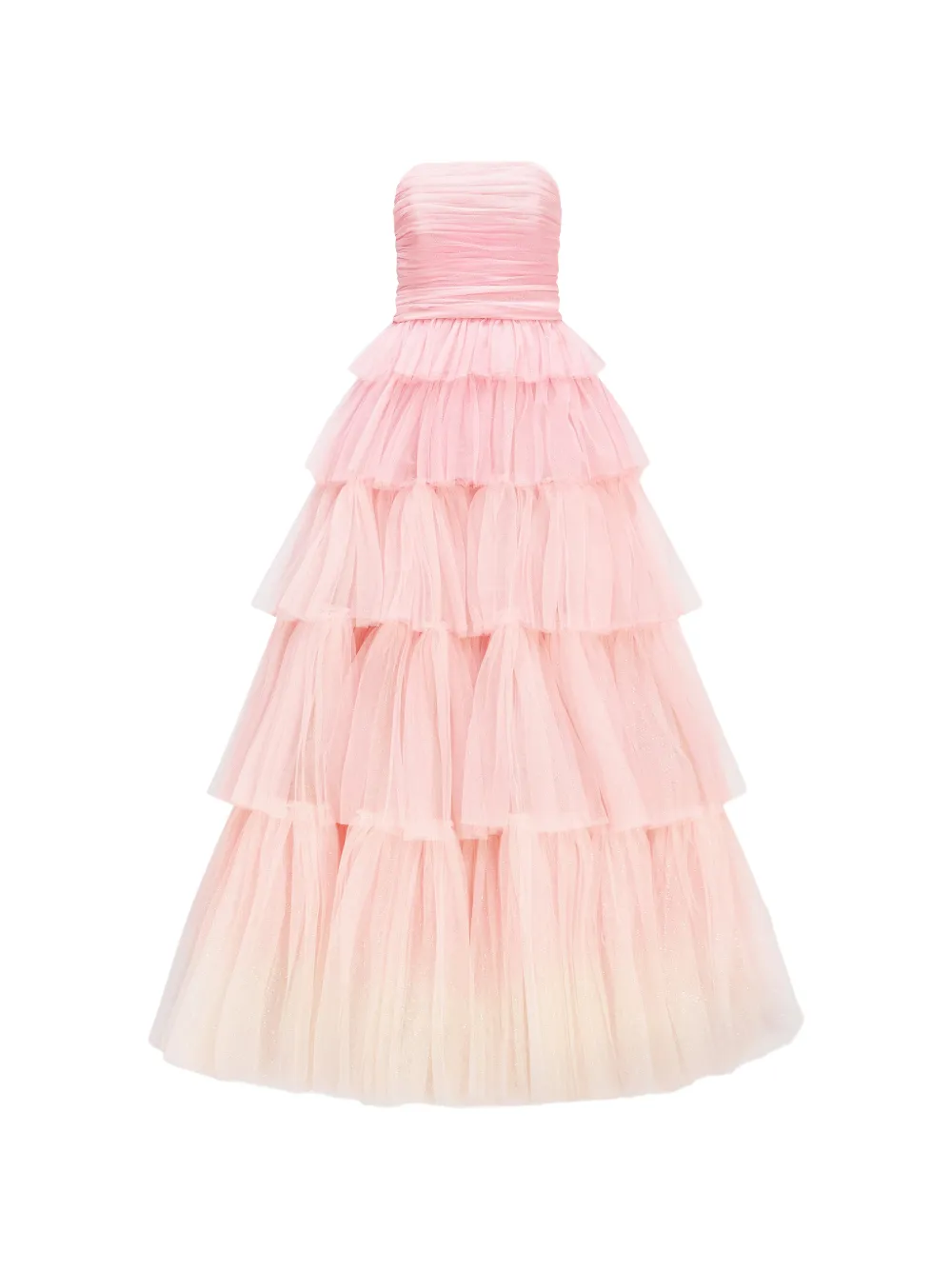 Jenny Packham Adore tiered bow gown - Pink