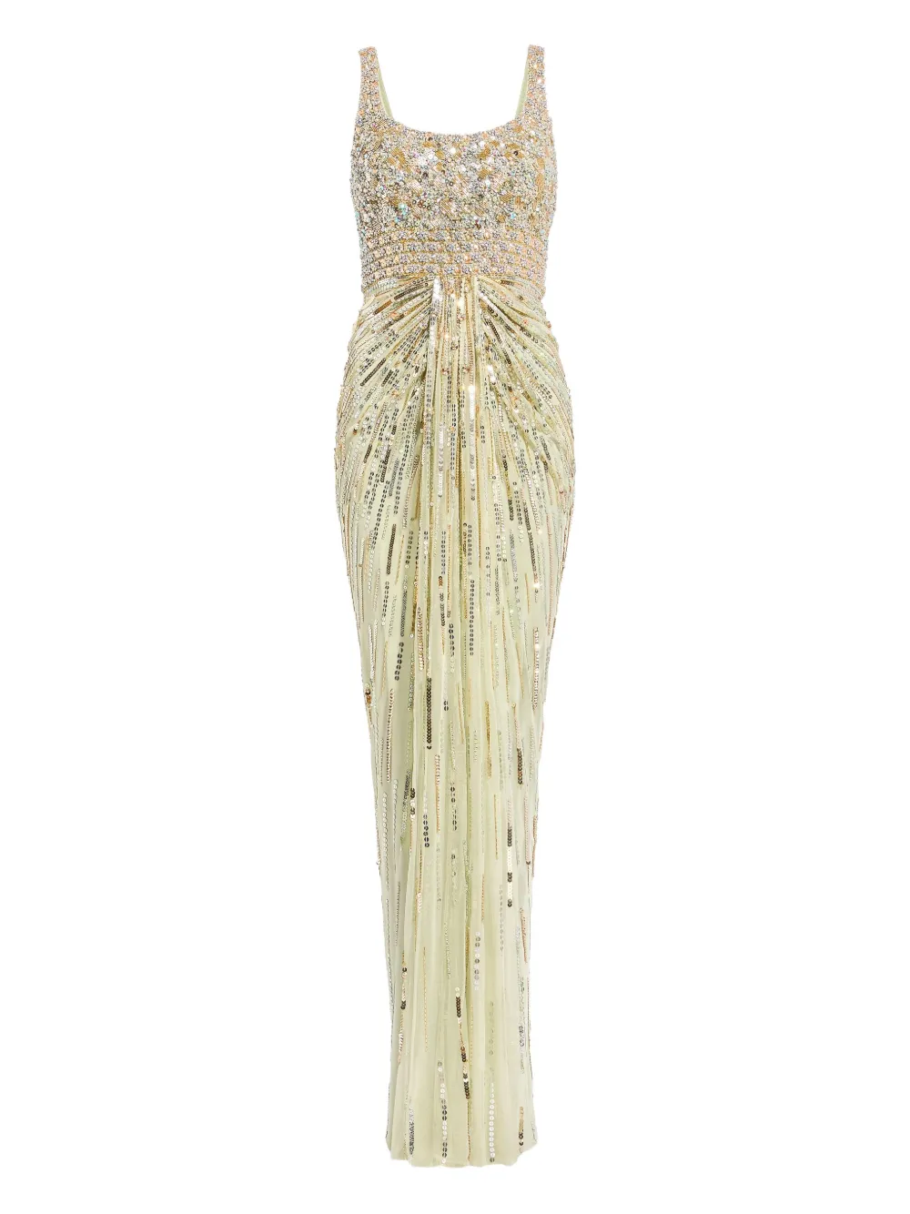 Jenny Packham Elixir Sequin-embellished Maxi Dress In Green
