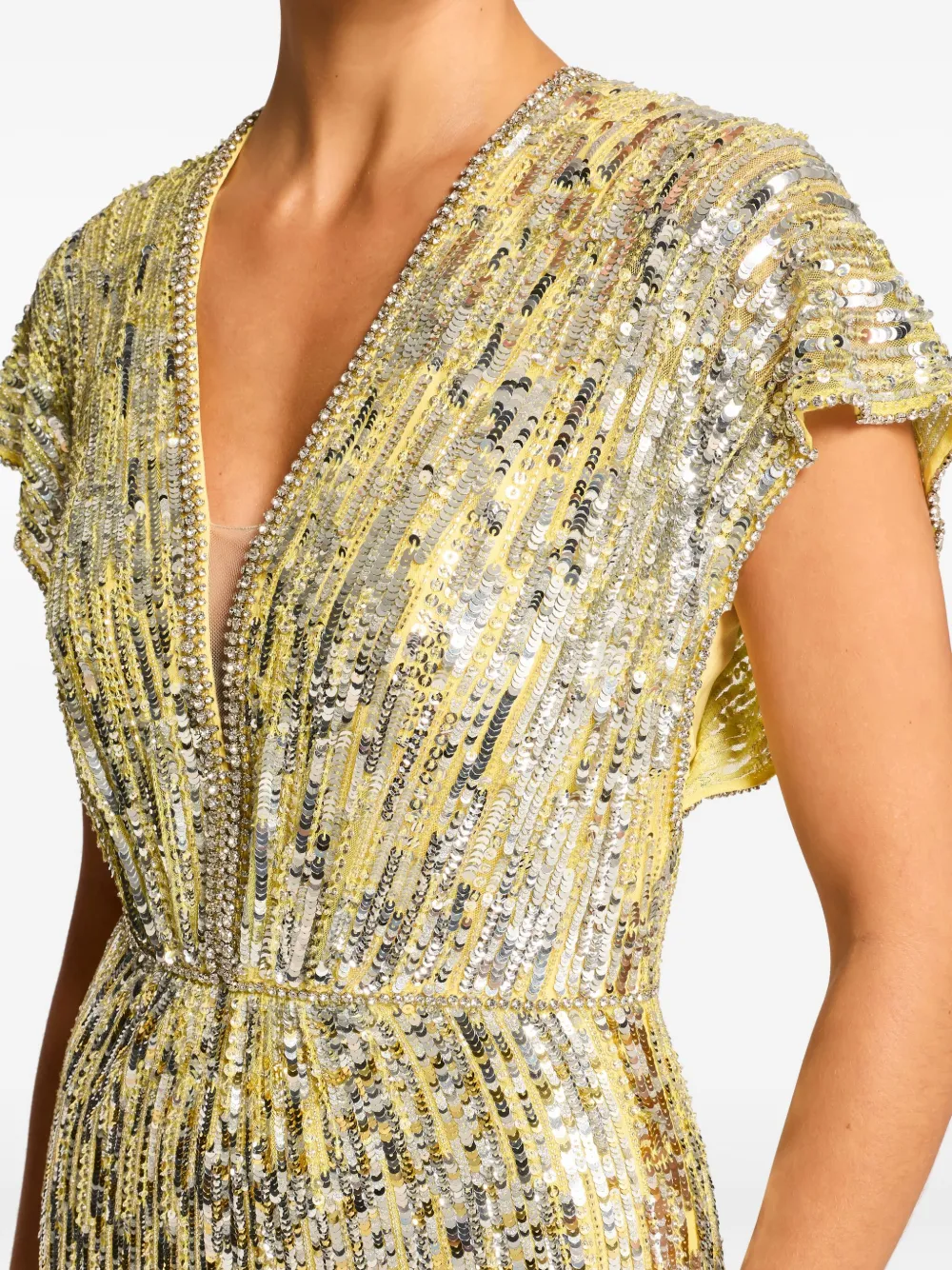 Jenny Packham Dusk Dress In Yellow