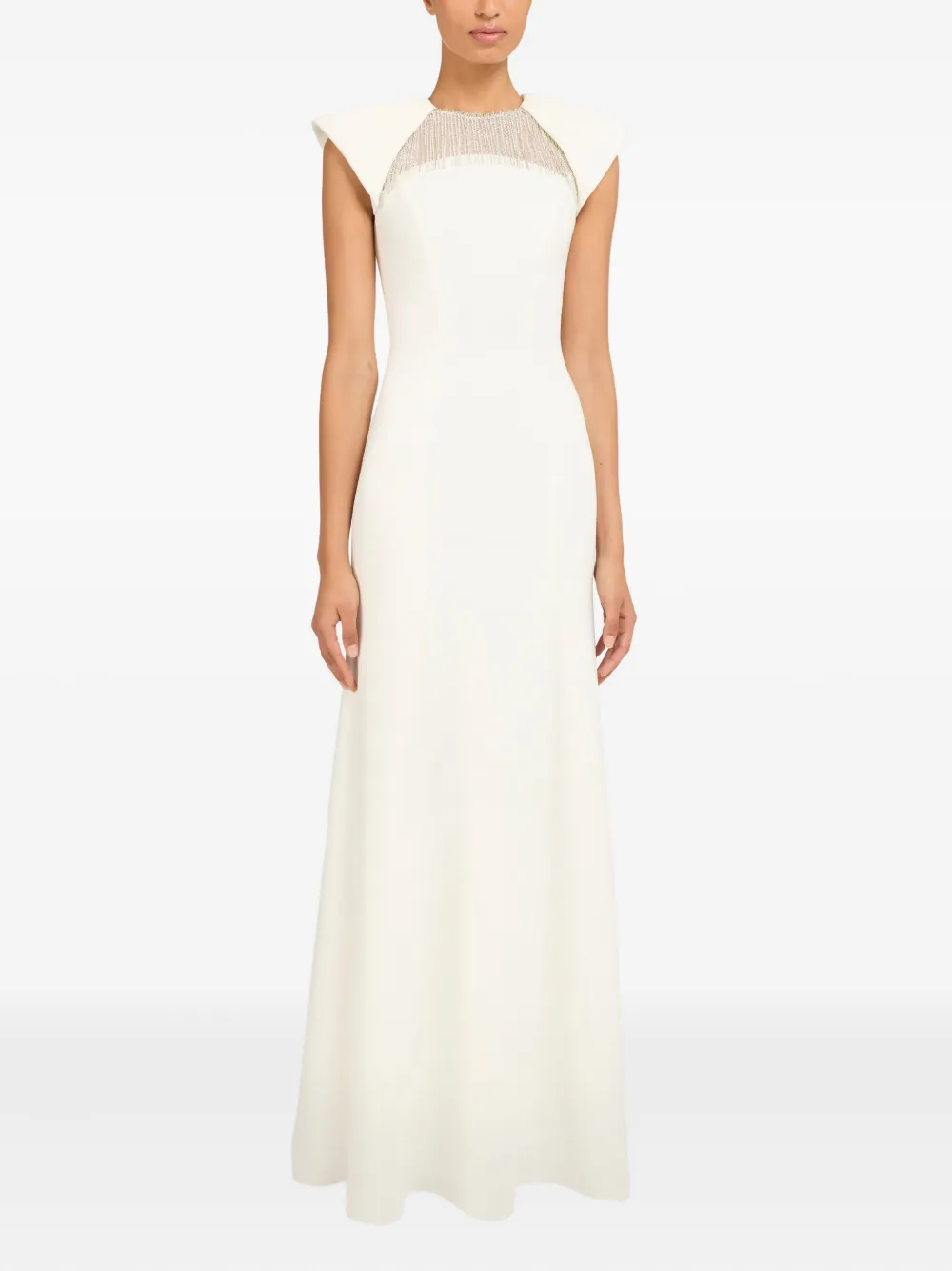 Jenny Packham Sonder Embellished Maxi Dress In Neutral