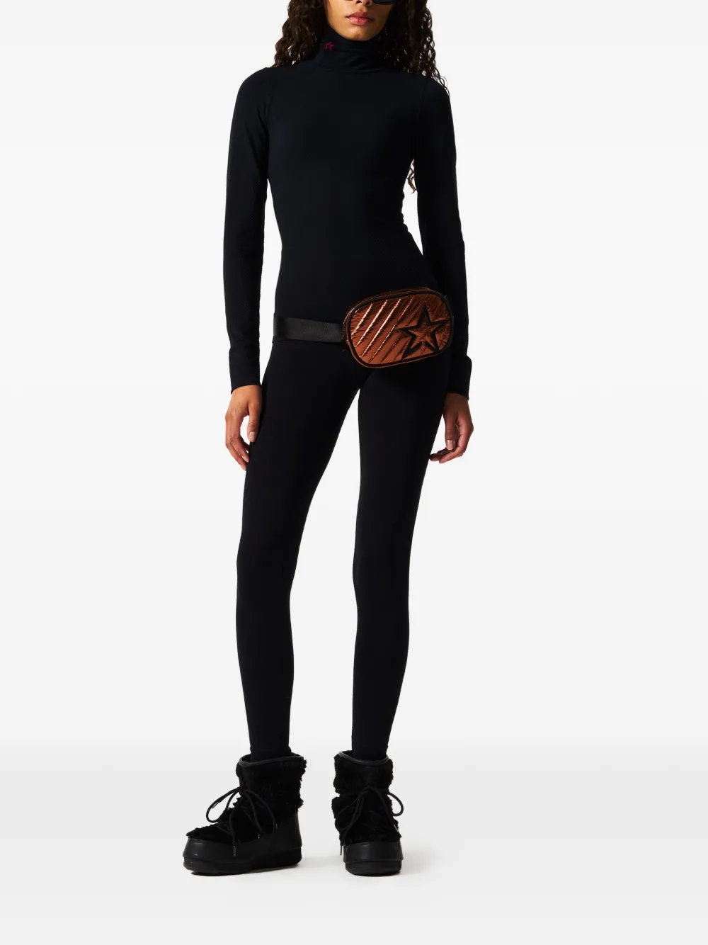 Perfect Moment quilted star-motif mini belt bag - Bruin