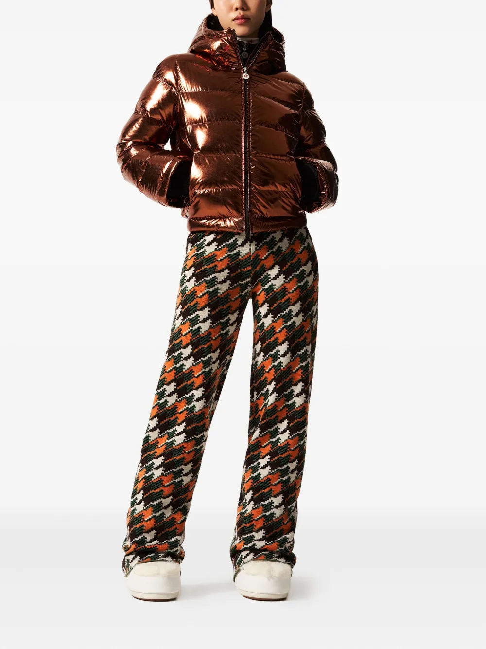 Perfect Moment Polar Flare jack met capuchon en rits - Bruin