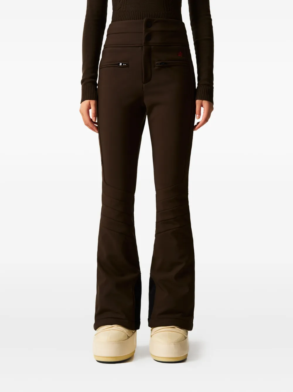 Perfect Moment High-waist Aurora Flare Ski Pant Xl In Brown