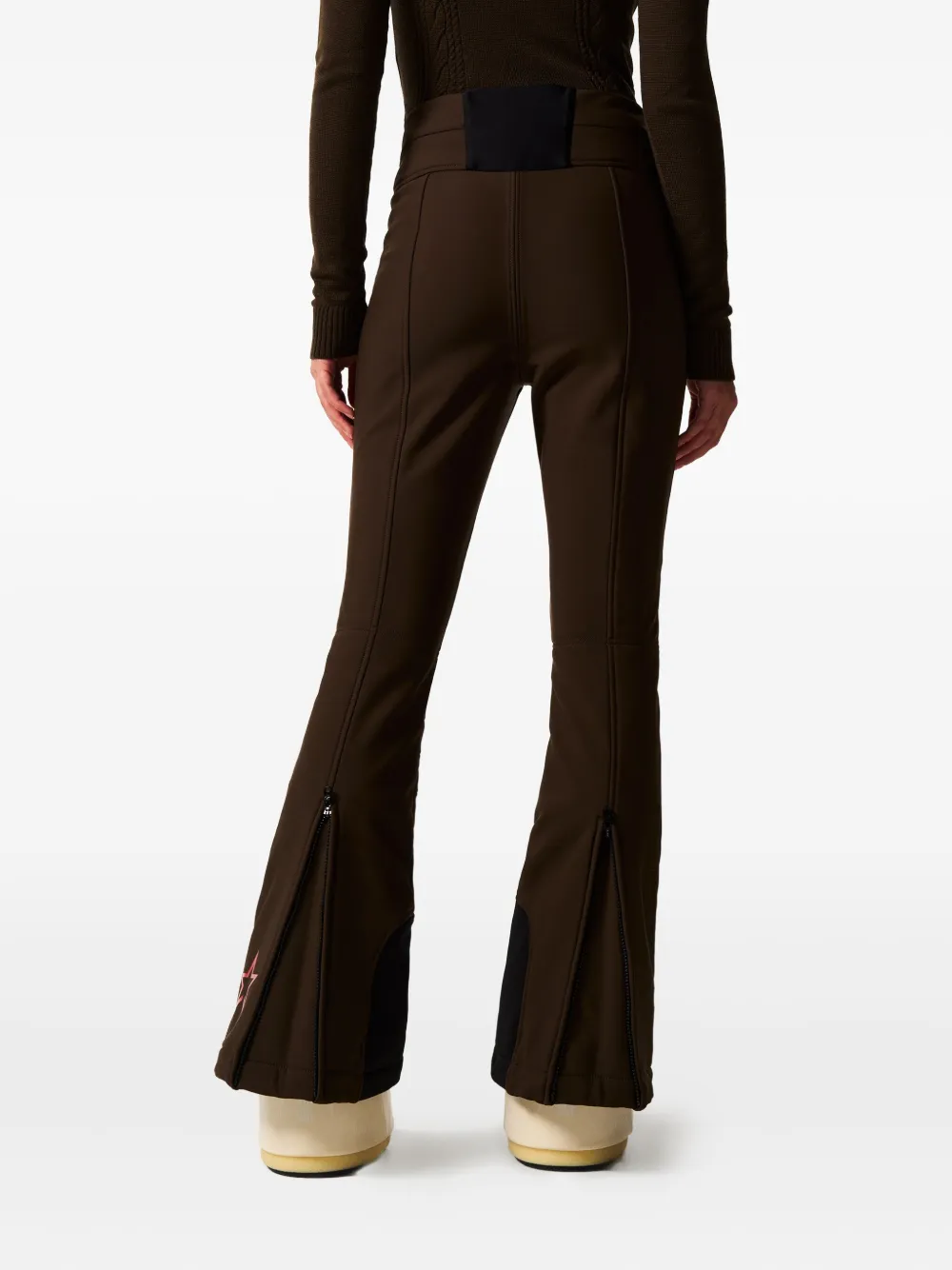 Perfect Moment High-waist Aurora Flare Ski Pant Xl In Brown