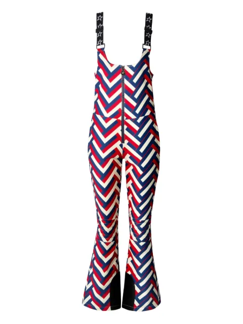 Perfect Moment chevron-pattern zip-up one-piece