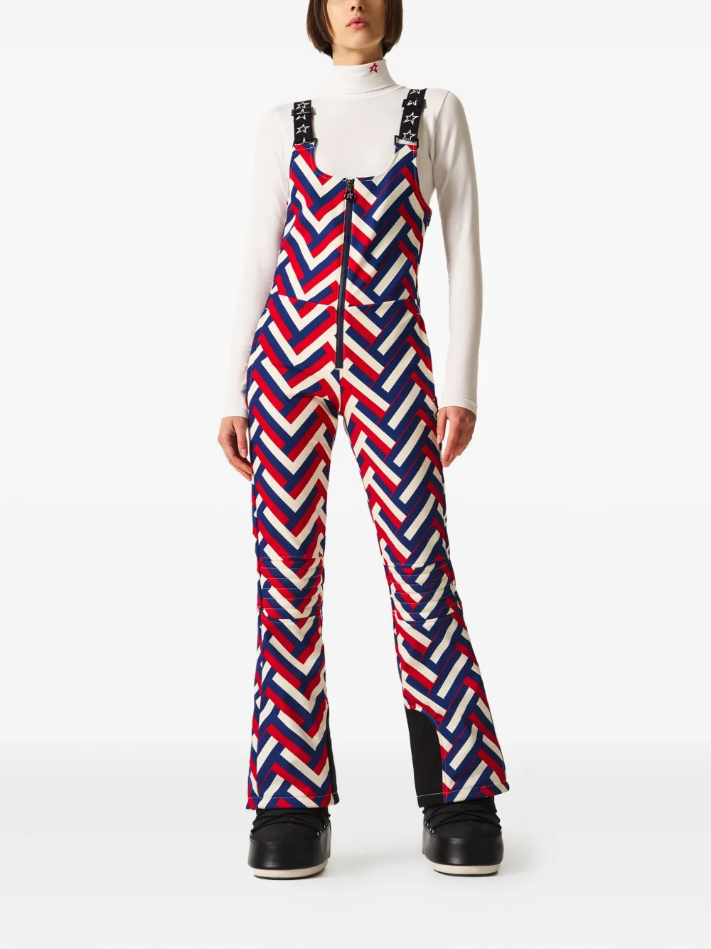 Perfect Moment chevron-pattern zip-up one-piece | Ski All-In-One | Image 2