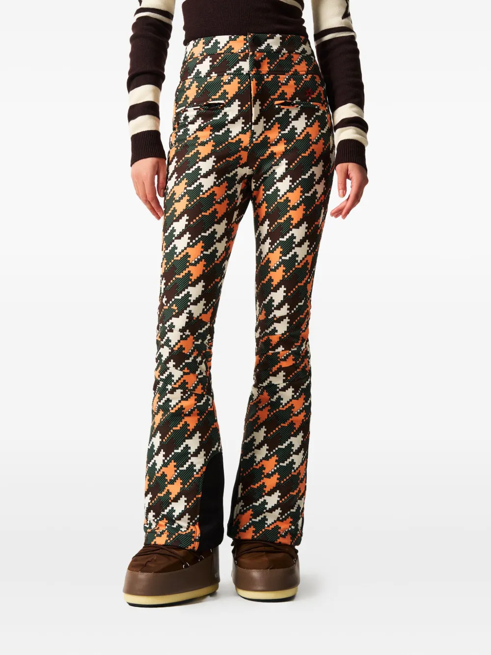 Perfect Moment High-waist Aurora Flare Ski Pant M In Orange