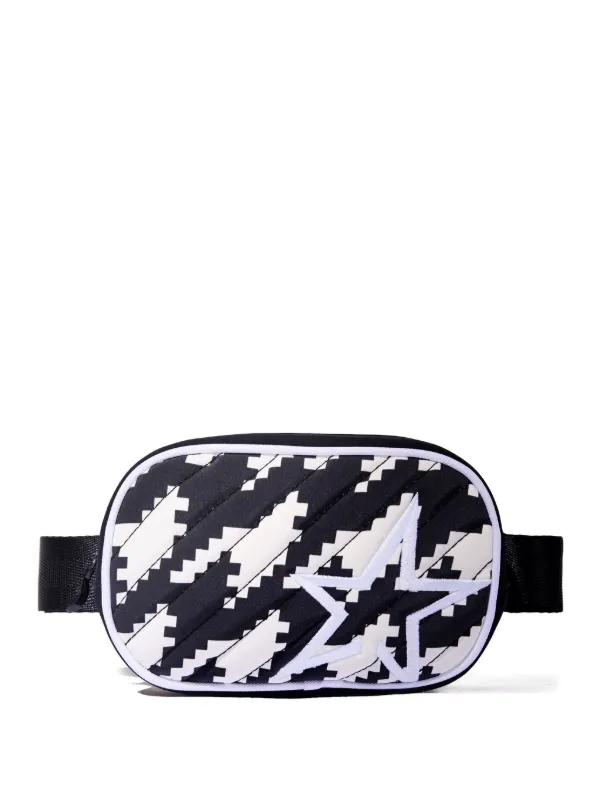 Perfect Moment Houndstooth-pattern Belt Bag in Black