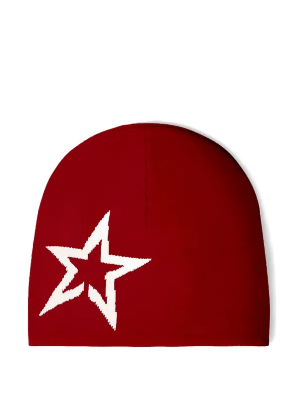 Perfect Moment Star-print Beanie in Red