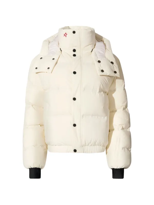 Perfect Moment Moment Hooded Puffer Jacket in Neutrals