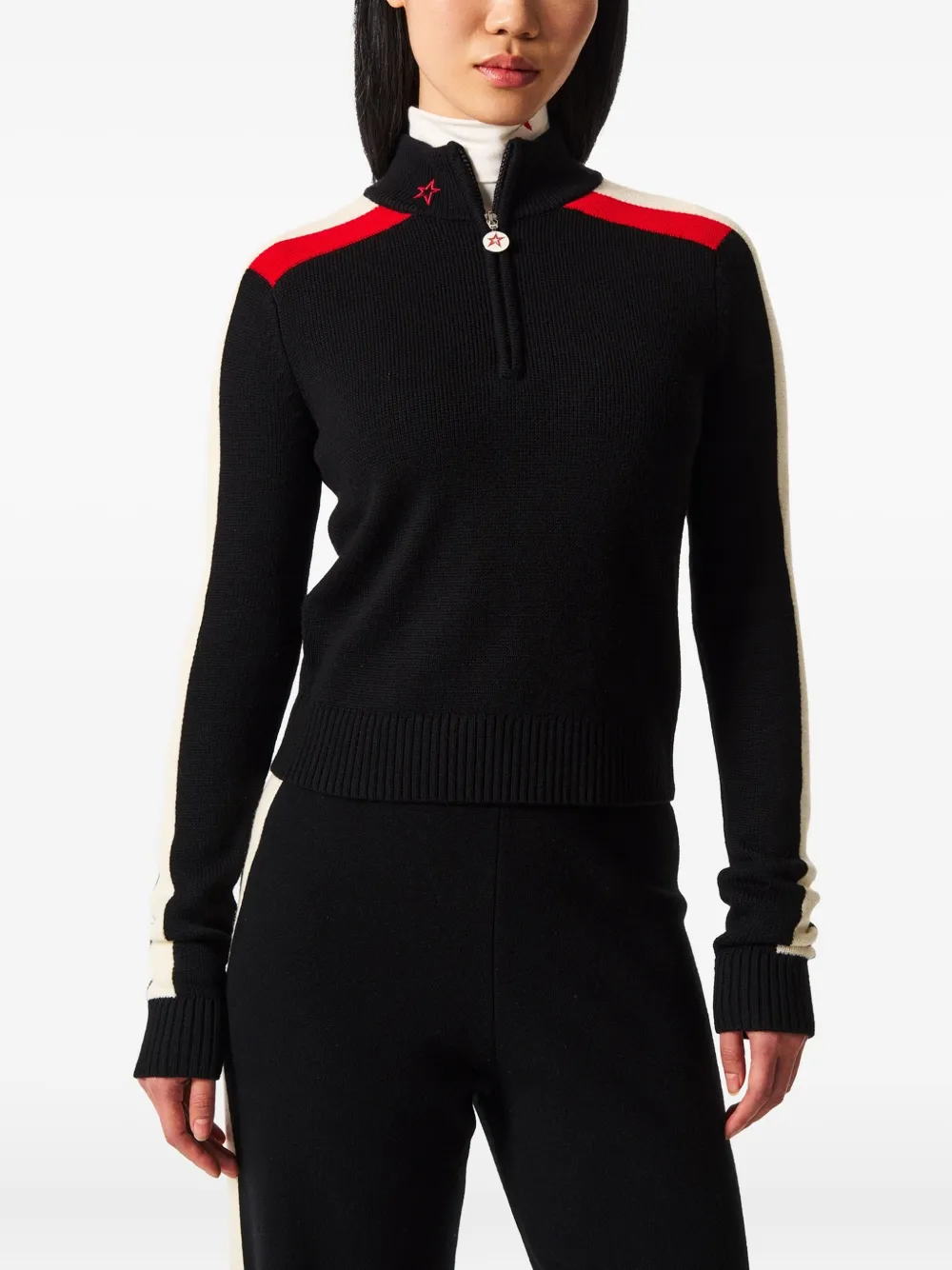 Perfect Moment Trui met halve rits Zwart